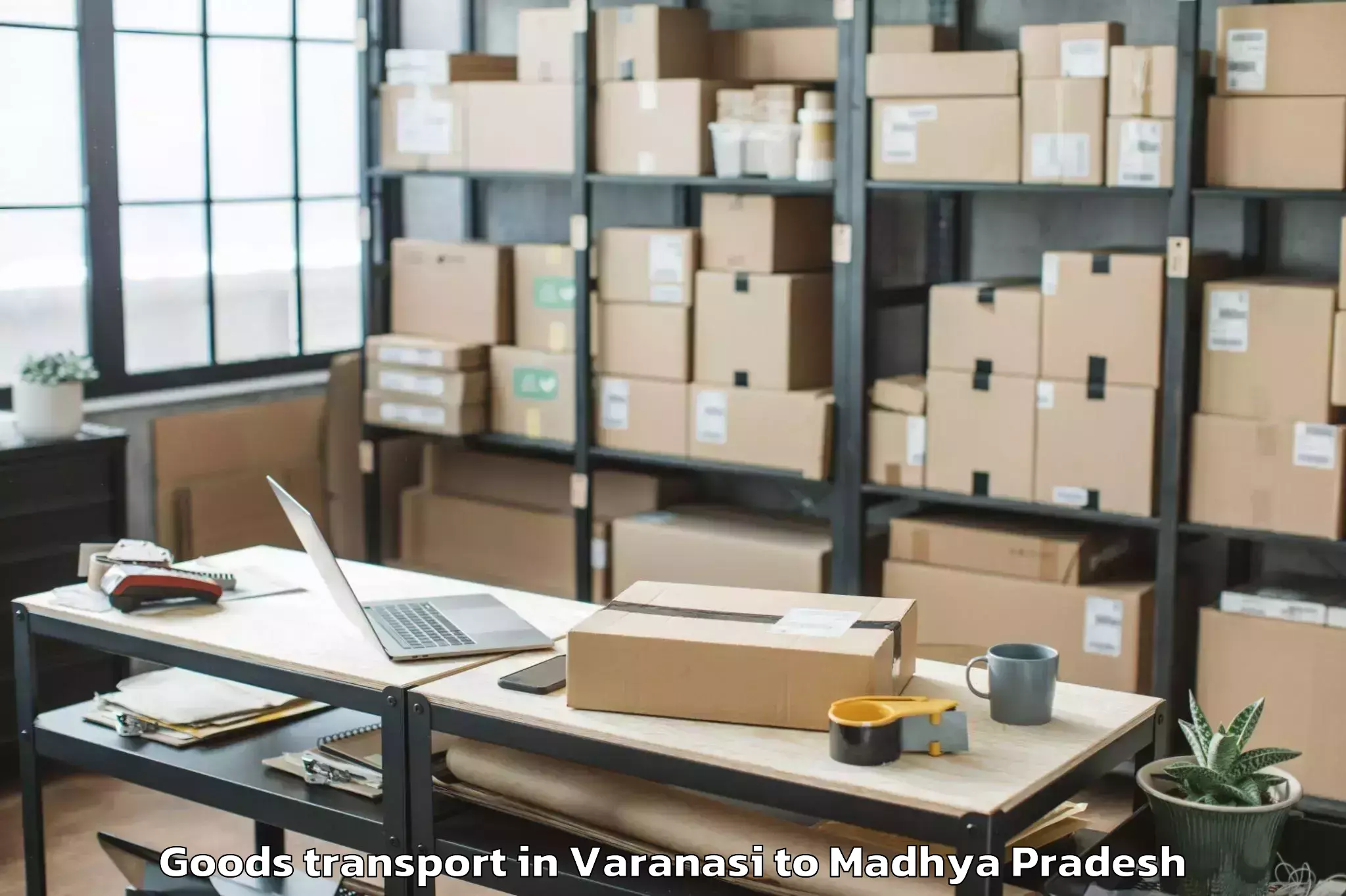 Professional Varanasi to Kundam Goods Transport